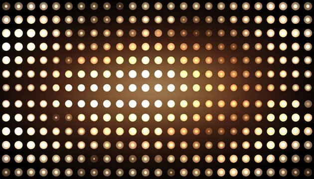 Illuminated golden lights on brown background.