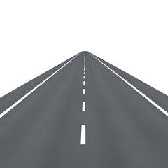 Endless road stretches forward ready for your next adventure or transportation