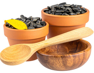 Ultra-Realistic Sunflower Seeds Texture Close-Up PNG