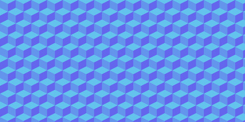 3d geometric abstract blue pattern with seamless texture. Art background, vector illustration