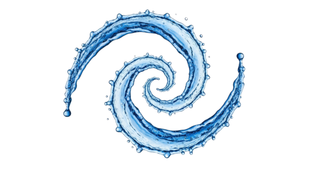 Abstract Swirling Blue Water Spiral Liquid Art Background Design