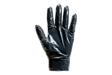 Heavy Duty Black Safety Work Glove Gear Isolated on a Transparent Background