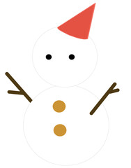 シンプルな雪だるまのアイコン