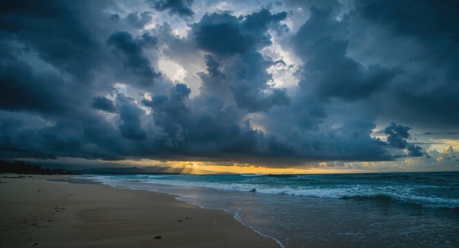 Dark cloudy sky at sunset background, dramatic sky contributing to moody atmosphere, weather pattern awareness