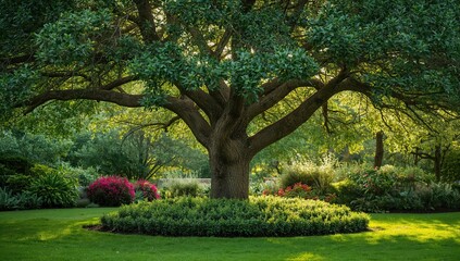 The green area of the tee, focus on maintenance needs