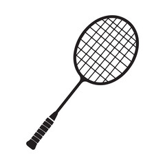 Crossed Tennis Rackets Silhouette Classic Sports Equipment for Court Games and Fitness.