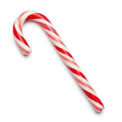 Fototapeta premium High-quality photo of a candy cane, isolated on white background, stock photography
