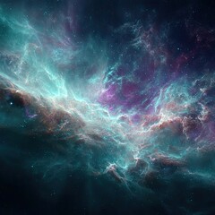 Fototapeta premium Colorful Nebula In Space With Glowing Stars