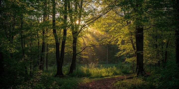Garden tools arranged on a wooden surface, suitable as a background for text or layout, summer season, vintage style