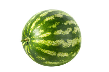 Fresh ripe watermelon isolated on transparent background, perfect for design, food concepts, summer themes and healthy nutrition ideas.