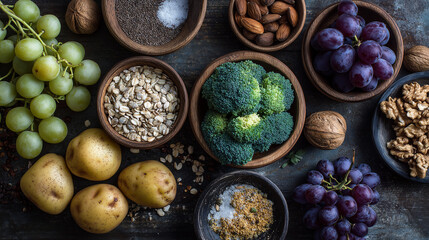 Nutrient-Rich Superfoods Composition with High-Chromium Foods for Healthy Diet and Wellness