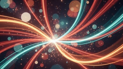 Cosmic Dance Light trails swirl in abstract harmony with luminous and vibrant.