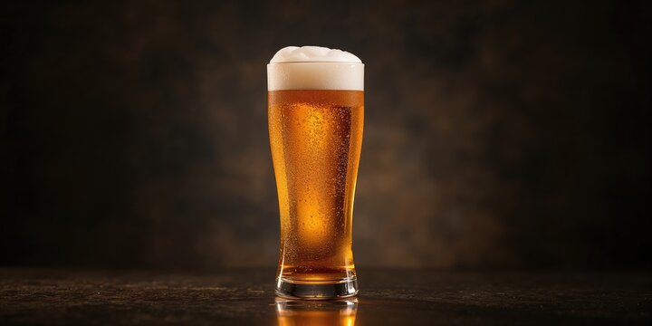 Beer served in a dark glass on a black background, emphasizing the importance of proper glassware for beverage presentation