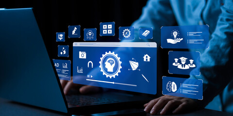 Students practice applying AI and educational strategies alongside business initiatives focused on shaping the future, with intelligent assistants the key to success for modern businesses.