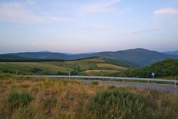 경관, sky, 네이처, 마운튼, 목초, 구름, 고개, 여름