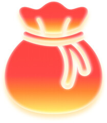 Glowing Fortune Money Bag icon for Lunar New Year 2026 Wealth