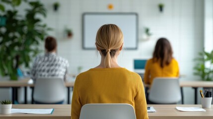 A group workshop environment where people share experiences related to mental health awareness in a modern well lit office setting with whiteboards desks and tools