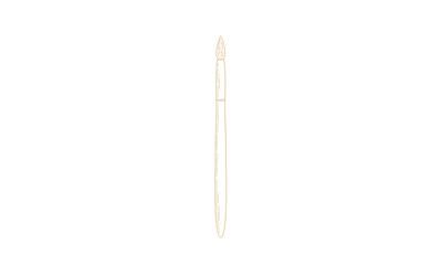Minimalist Line Art of a Pen on a White Background A Simple Drawing of a Writing Instrument