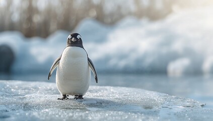 Adorable penguin at a zoo, focusing on wildlife preservation efforts