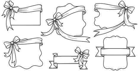 Elegant ribbon banner collection for professional design projects and creative invitations