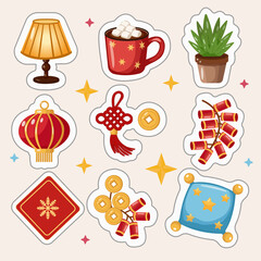 New Year's stickers