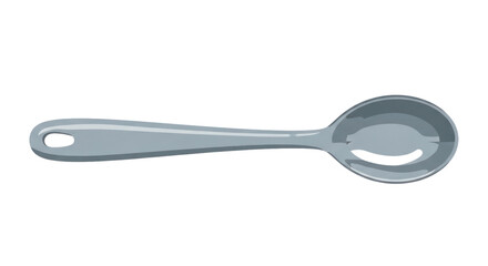 Metallic slotted spoon illustration on transparent background for culinary usage