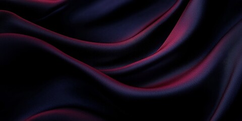 Obraz premium Dramatic Dark Fabric Flowing Elegantly, Featuring Rich Deep Violet Tones and Luxurious Texture