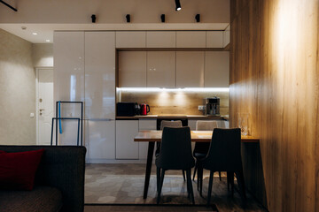 Warm and inviting area for dinners and casual social events