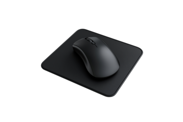 Workspace Mouse on Pad Vector Art Isolated on Transparent Background