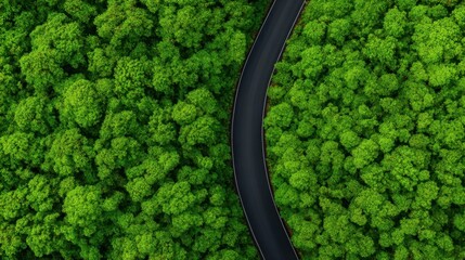 Aerial journey through tropical rainforest road lush ecosystem landscape aerial view tropical environment