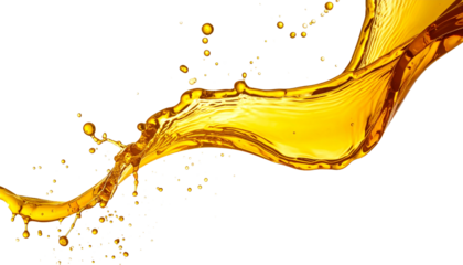 Yellow Water or Oil Wave or Splash - Watery substance for Product Health Care and Cosmetics packaging placement - Oily Liquid - Transparent PNG flowing cosmetic