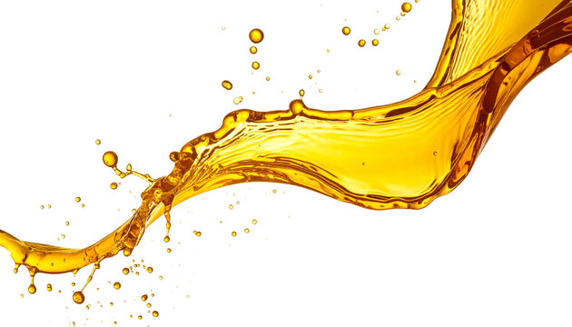 Yellow Water or Oil Wave or Splash - Watery substance for Product Health Care and Cosmetics packaging placement - Oily Liquid - Transparent PNG flowing cosmetic