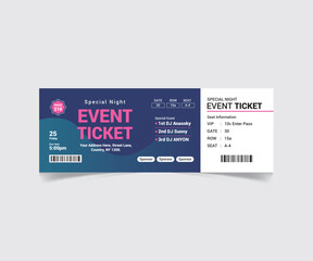 Obraz premium Event ticket Design with Vector file