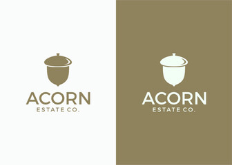 Elegant Acorn Estate Logo Design A Symbol of Growth and Prosperity