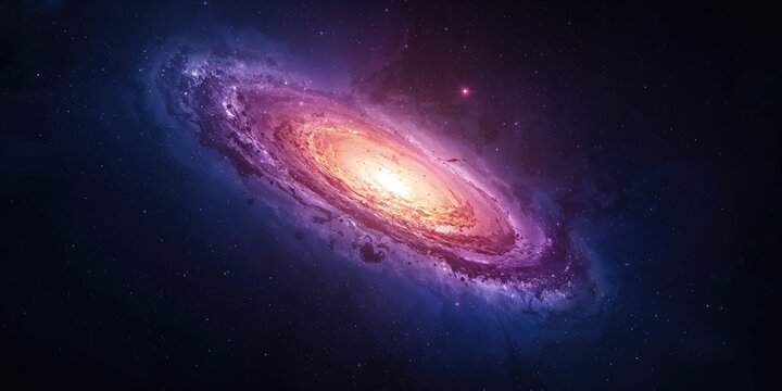 A galaxy in explosive expansion, emphasizing astrophysical phenomena, for space science awareness
