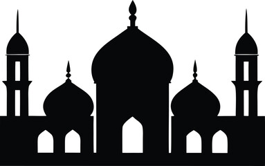 Islamic mosque vector icon, Muslim religious building graphic