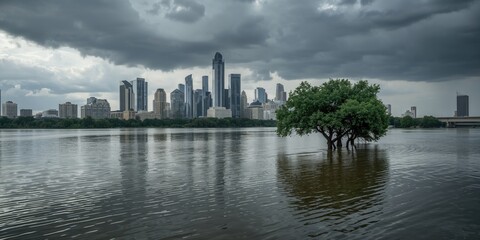 Obraz premium Tangerines arranged with Christmas decor on a wooden dresser, holiday setting for festive display