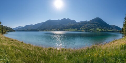 Fototapeta premium Find a peaceful spot for relaxation, emphasizing tranquil environments, World Peace Day