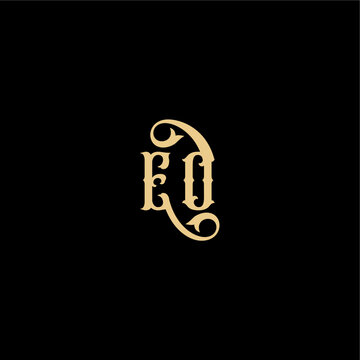 Barock style design EO initial royal concept monogram modern logo letter