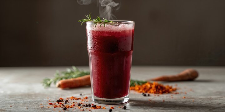 Traditional Turkish Salgam made from fermented turnip and black carrot juice, emphasizing probiotic content