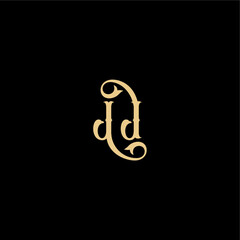 Obraz premium Barock style design monogram modern logo letter initial royal concept JJ