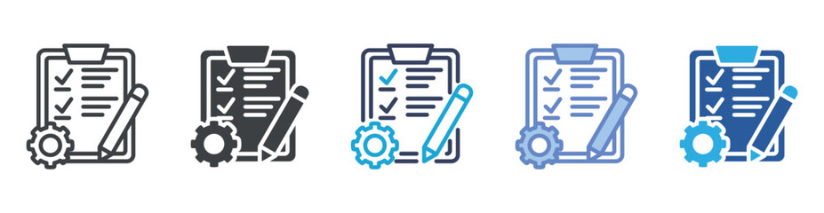 Fototapeta premium Project icon set multiple style collection