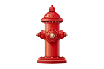 Fire Hydrant Vector Icon Design Isolated on Transparent Background