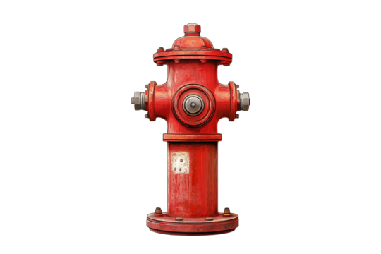 City Fire Hydrant Symbol Vector Illustration Isolated on Transparent Background