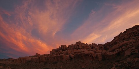 Sunset and moonrise over Chimayo, New Mexico, illustrating a natural transition in lighting at dusk