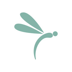 Dragonfly logo design with style and creative concept
