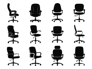 Collection of office chair silhouettes