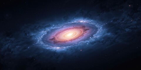 Stars of a planet and galaxy in a free space, emphasizing cosmic scale and celestial phenomena