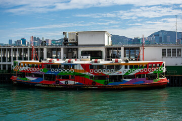 Hong Kong Ferry at the harbour pier