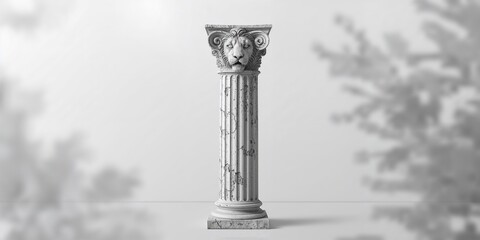 Fototapeta premium Portrait of an Elos Dog standing on a street near a fence during summer, emphasizing outdoor environment for animal activity